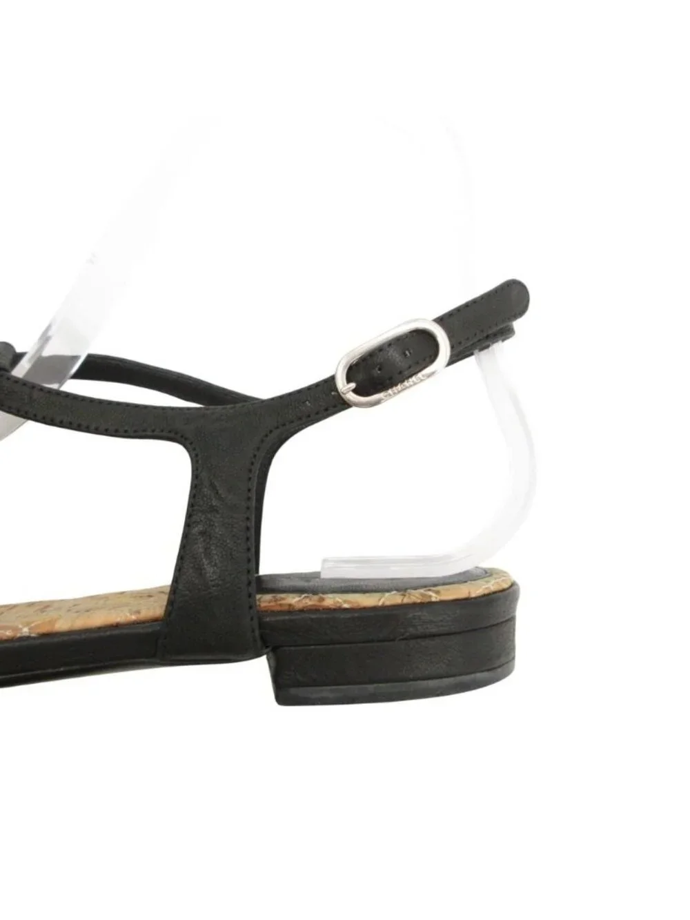 Chanel Sandals Beach Thong CC Logo T Strap Quilted Cork Black